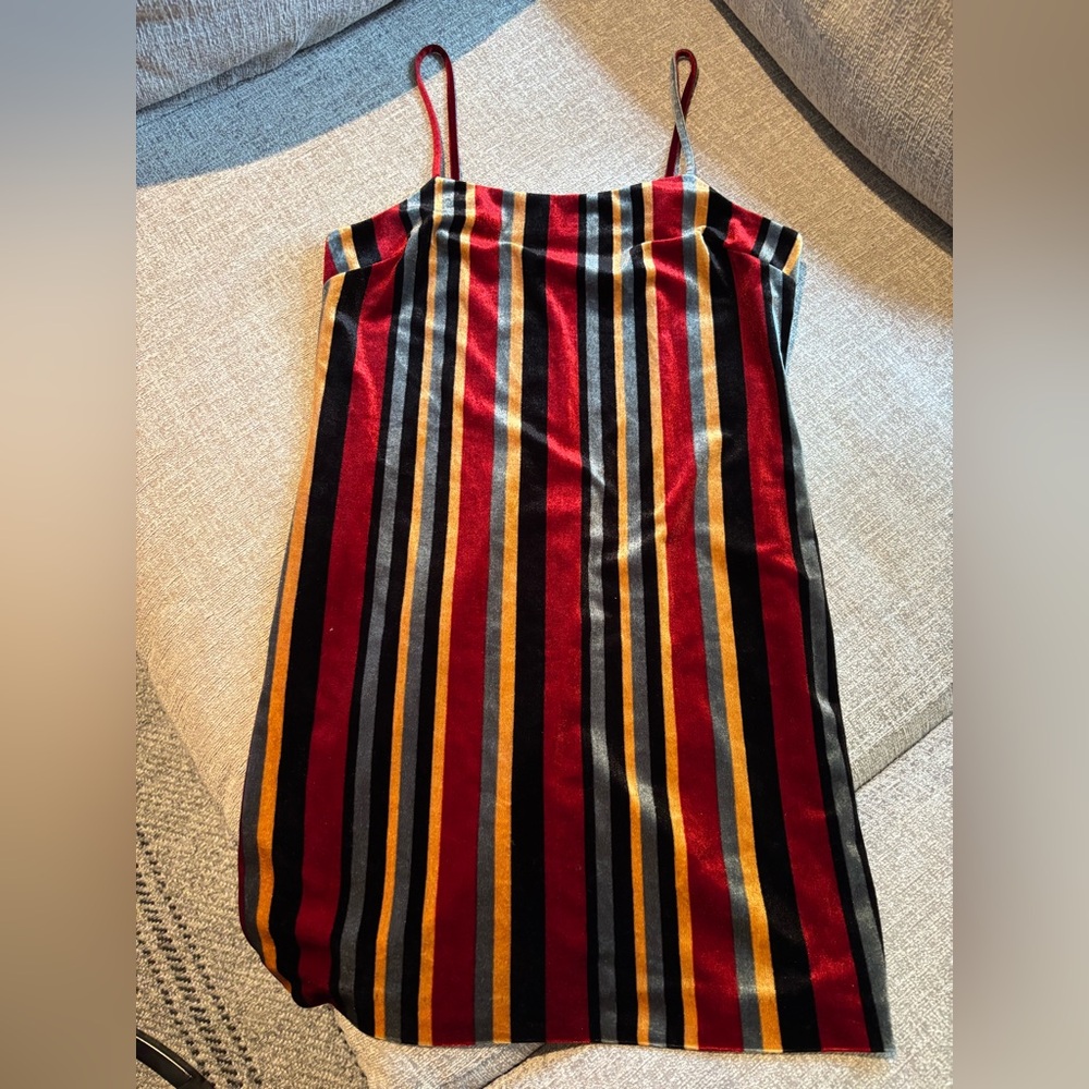 Forever 21 Multicolor Velvet Mini Slip Dress